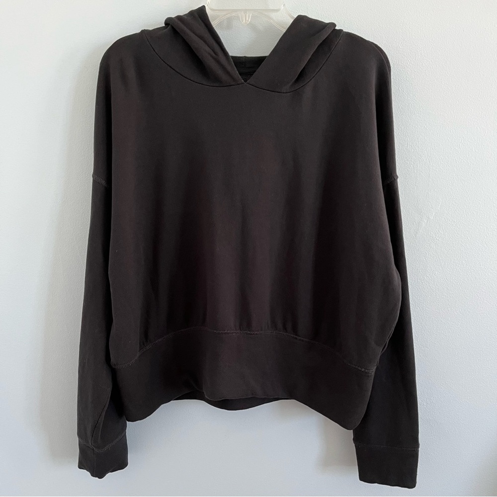 Aerie Offline Fleece Cropped Hoodie Sweatshirt L